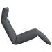 Ligstoel inklapbaar 175x54x8,5 cm Oxford stof antracietkleurig
