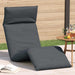Ligstoel inklapbaar 175x54x8,5 cm Oxford stof antracietkleurig