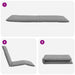 Ligstoel inklapbaar 175x54x8,5 cm Oxford stof grijs