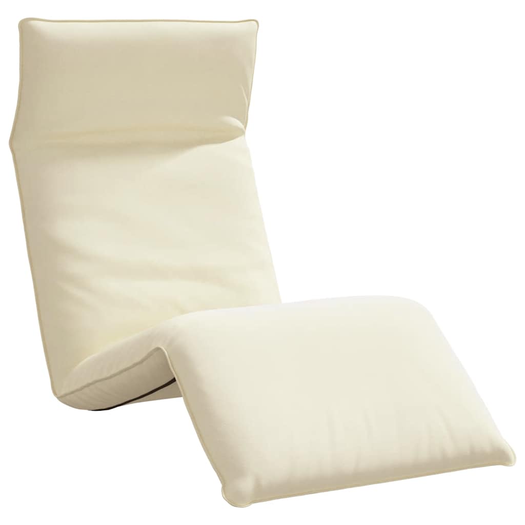 Ligstoel inklapbaar 175x54x8,5 cm Oxford stof crème