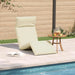 Ligstoel inklapbaar 175x54x8,5 cm Oxford stof crème