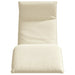 Ligstoel inklapbaar 175x54x8,5 cm Oxford stof crème