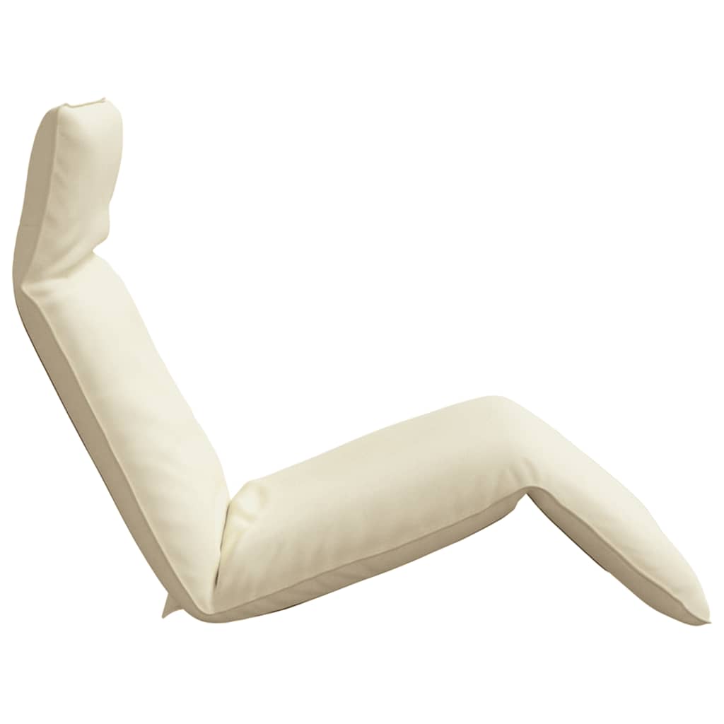 Ligstoel inklapbaar 175x54x8,5 cm Oxford stof crème