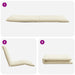 Ligstoel inklapbaar 175x54x8,5 cm Oxford stof crème