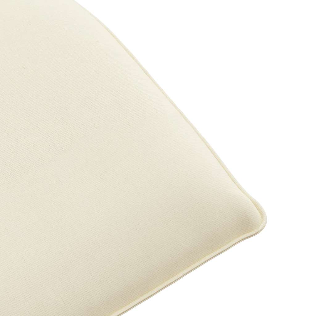 Ligstoel inklapbaar 175x54x8,5 cm Oxford stof crème