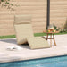 Ligstoel inklapbaar 175x54x8,5 cm Oxford stof beige