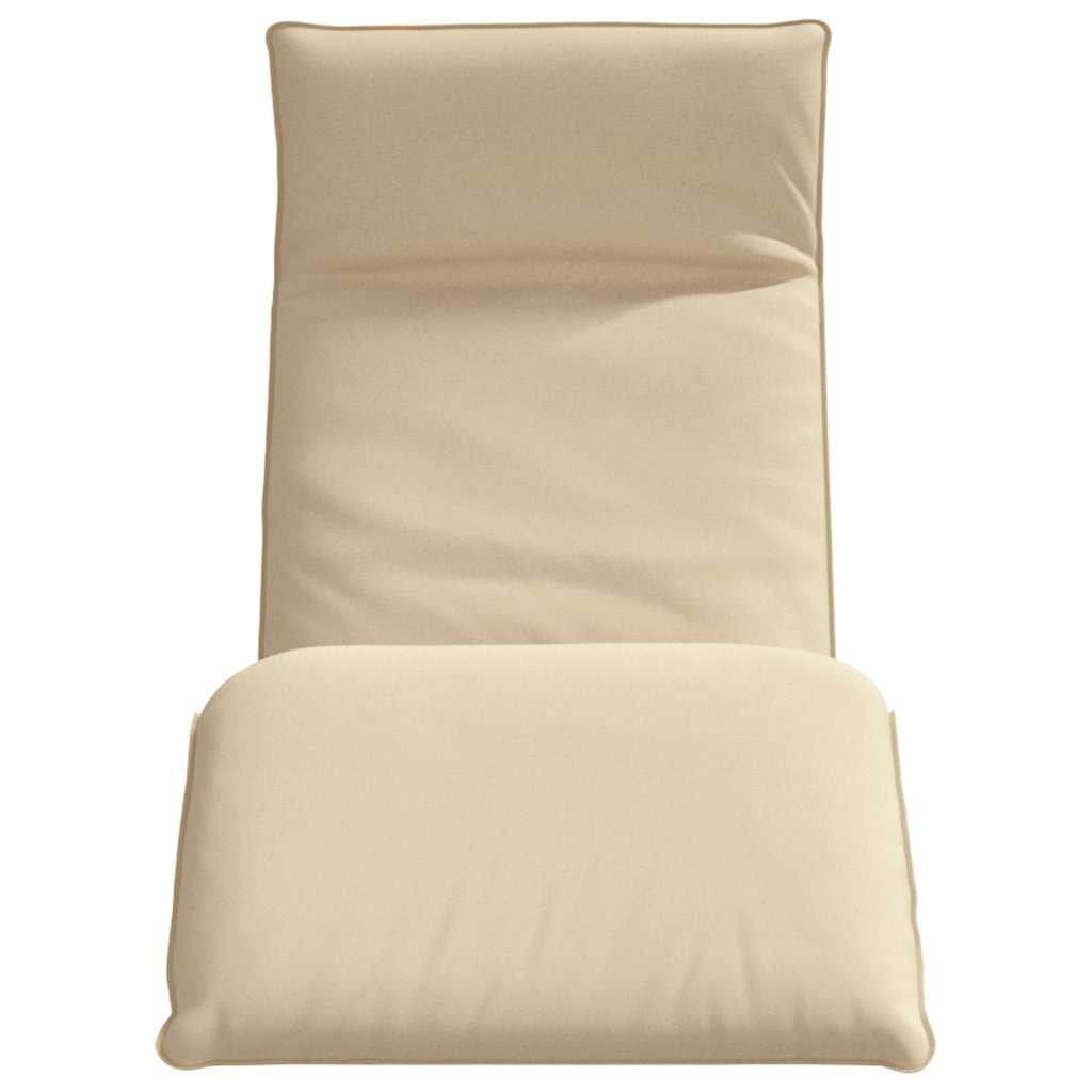 Ligstoel inklapbaar 175x54x8,5 cm Oxford stof beige