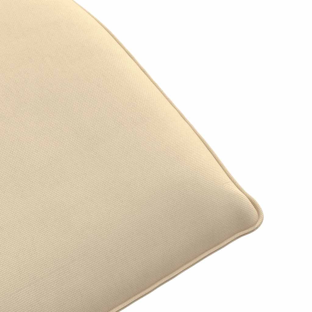 Ligstoel inklapbaar 175x54x8,5 cm Oxford stof beige