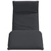 Ligstoel inklapbaar 175x54x8,5 cm Oxford stof zwart