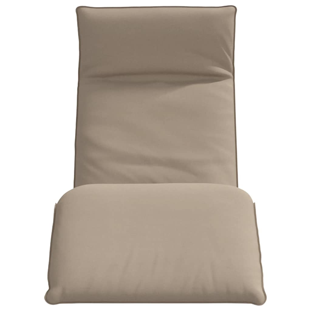 Ligstoel inklapbaar 175x54x8,5 cm oxford stof taupe