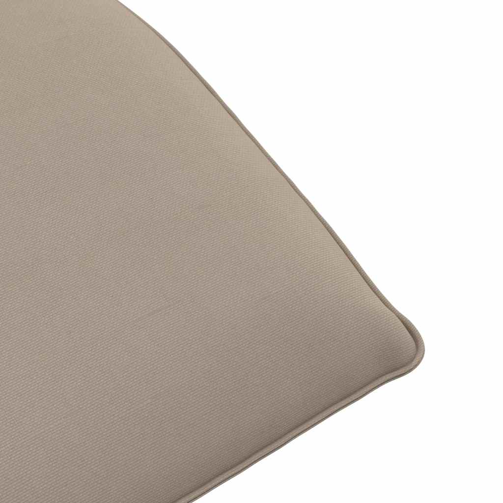 Ligstoel inklapbaar 175x54x8,5 cm oxford stof taupe