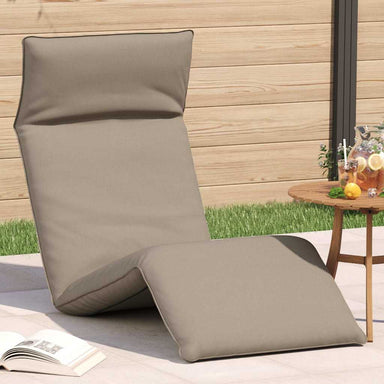 Ligstoel inklapbaar 175x54x8,5 cm oxford stof taupe