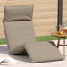 Ligstoel inklapbaar 175x54x8,5 cm oxford stof taupe