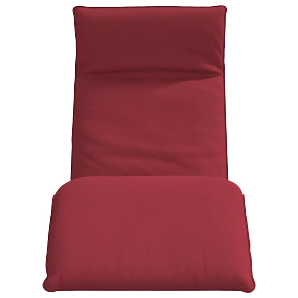 Ligstoel inklapbaar 175x54x8,5 cm oxford stof wijnrood