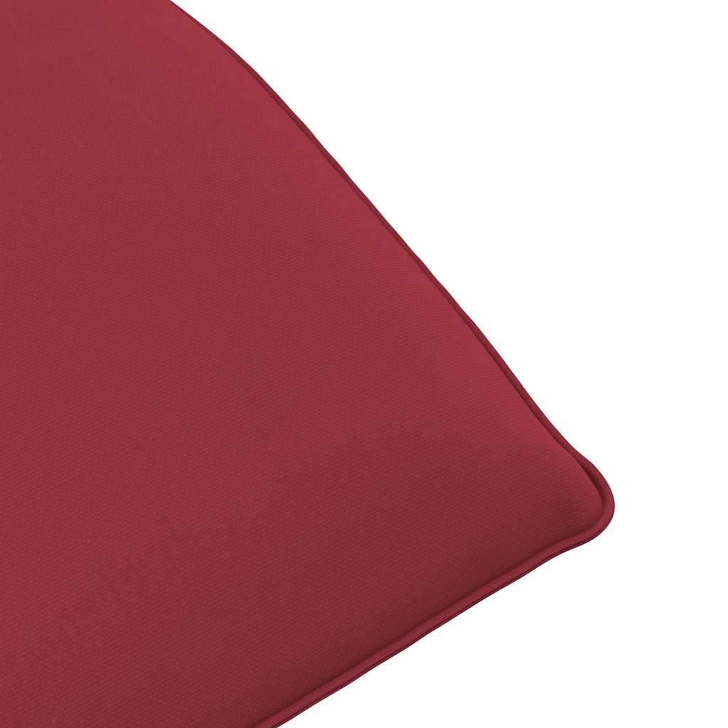 Ligstoel inklapbaar 175x54x8,5 cm oxford stof wijnrood