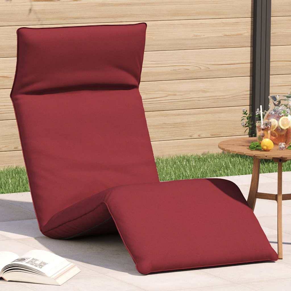 Ligstoel inklapbaar 175x54x8,5 cm oxford stof wijnrood