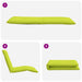 Ligstoel inklapbaar 175x54x8,5 cm oxford stof heldergroen