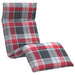 Opvouwbare ligstoel Rood Geruit Patroon 175x54x8,5 cm Oxford Stof