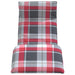 Opvouwbare ligstoel Rood Geruit Patroon 175x54x8,5 cm Oxford Stof
