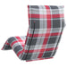 Opvouwbare ligstoel Rood Geruit Patroon 175x54x8,5 cm Oxford Stof