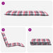 Opvouwbare ligstoel Rood Geruit Patroon 175x54x8,5 cm Oxford Stof