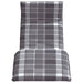 Opvouwbare ligstoel Grijs Geruit Patroon 175x54x8,5 cm Oxford Stof