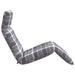 Opvouwbare ligstoel Grijs Geruit Patroon 175x54x8,5 cm Oxford Stof