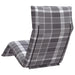 Opvouwbare ligstoel Grijs Geruit Patroon 175x54x8,5 cm Oxford Stof