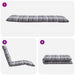 Opvouwbare ligstoel Grijs Geruit Patroon 175x54x8,5 cm Oxford Stof