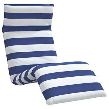 Opvouwbare ligstoel Blauw en Wit 175x54x8,5 cm Oxford Stof