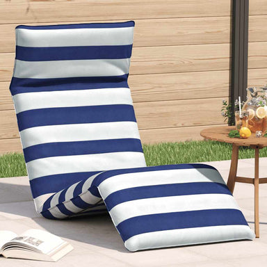 Opvouwbare ligstoel Blauw en Wit 175x54x8,5 cm Oxford Stof