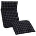 Opvouwbare ligstoel Zwart Geruit Patroon 175x54x8,5 cm Oxford Stof