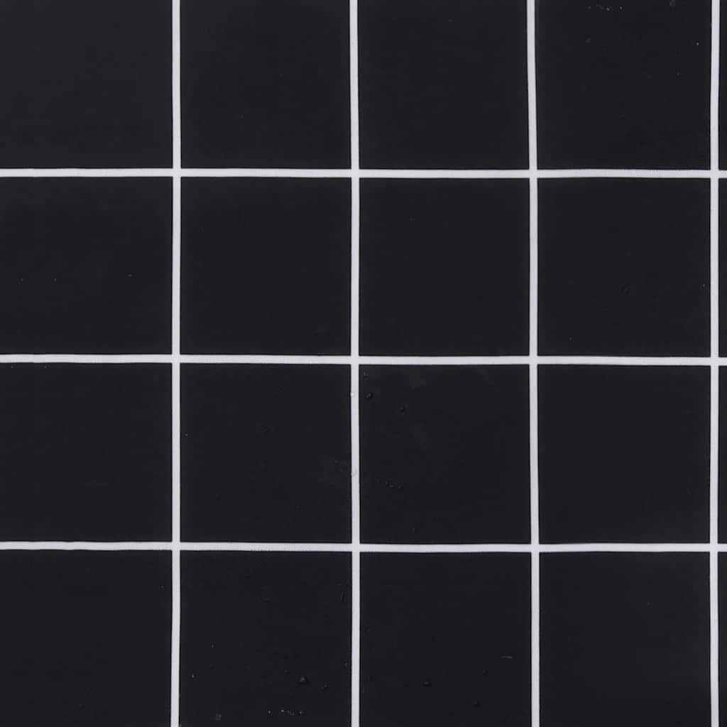 Opvouwbare ligstoel Zwart Geruit Patroon 175x54x8,5 cm Oxford Stof