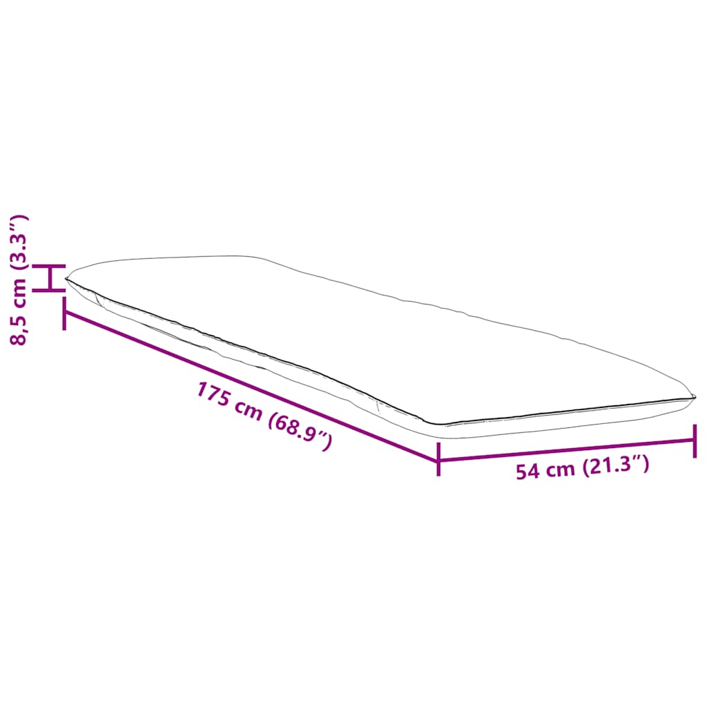 Opvouwbare ligstoel Zwart Geruit Patroon 175x54x8,5 cm Oxford Stof