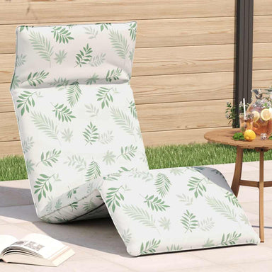 Opvouwbare ligstoel Bladpatroon 175x54x8,5 cm Oxford stof