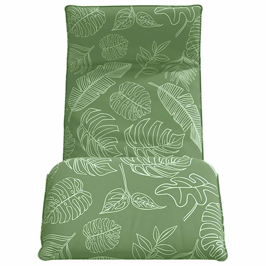 Opvouwbare ligstoel Bladpatroon 175x54x8,5 cm Oxford stof