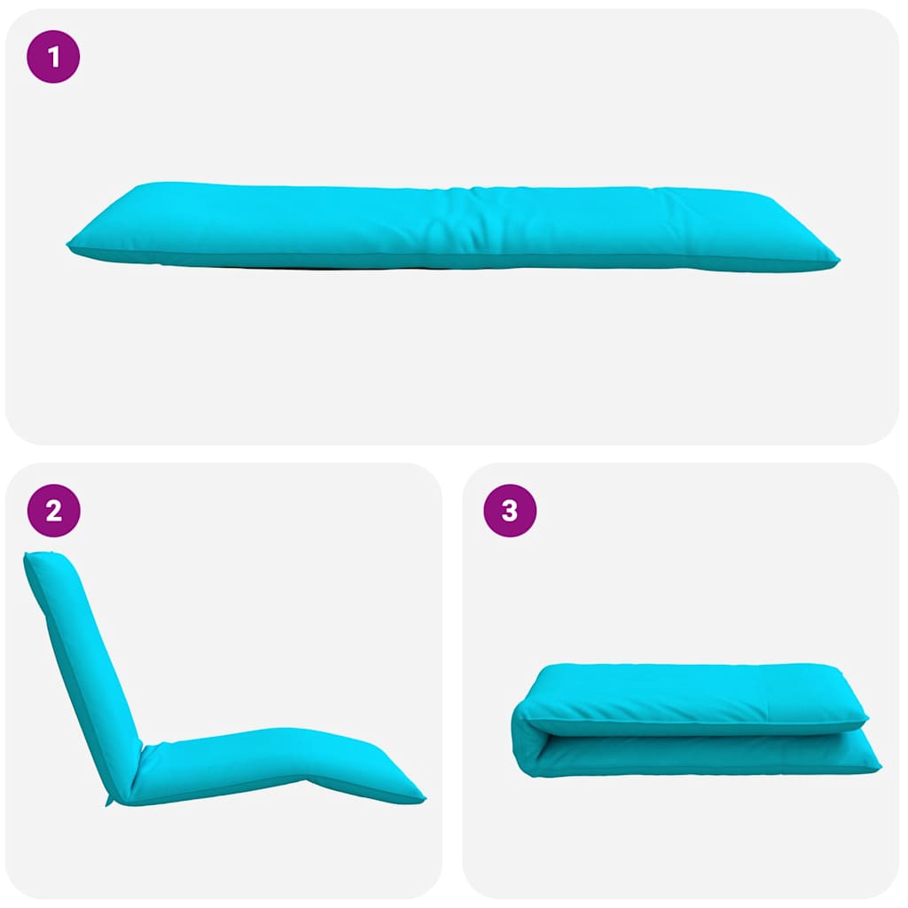 Opvouwbare ligstoel Turquoise 175x54x8,5 cm Oxford stof