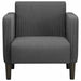 Fauteuil met armleuningen 54 cm corduroy stof donkergrijs