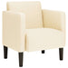 Fauteuil met armleuningen 54 cm corduroy stof crèmekleurig
