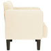Fauteuil met armleuningen 54 cm corduroy stof crèmekleurig