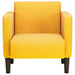 Fauteuil met armleuningen 54 cm corduroy stof lichtgeel