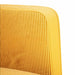 Fauteuil met armleuningen 54 cm corduroy stof lichtgeel