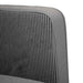 Loveseat bank 109 cm corduroy stof donkergrijs