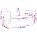 Loveseat bank 109 cm corduroy stof donkergrijs