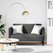 Loveseat bank 109 cm corduroy stof donkergrijs