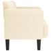 Loveseat bank 109 cm corduroy stof crèmekleurig