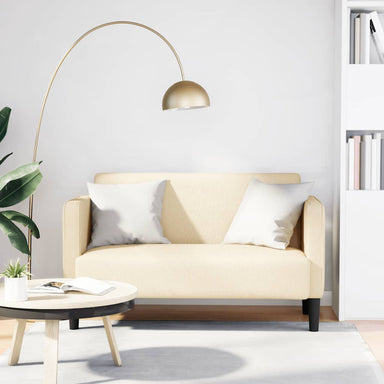 Loveseat bank 109 cm corduroy stof crèmekleurig