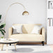 Loveseat bank 109 cm corduroy stof crèmekleurig