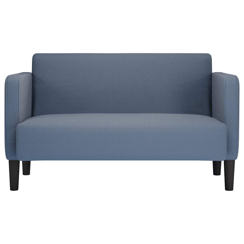 Loveseat bank 109 cm corduroy stof blauw