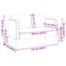 Loveseat bank 109 cm corduroy stof blauw